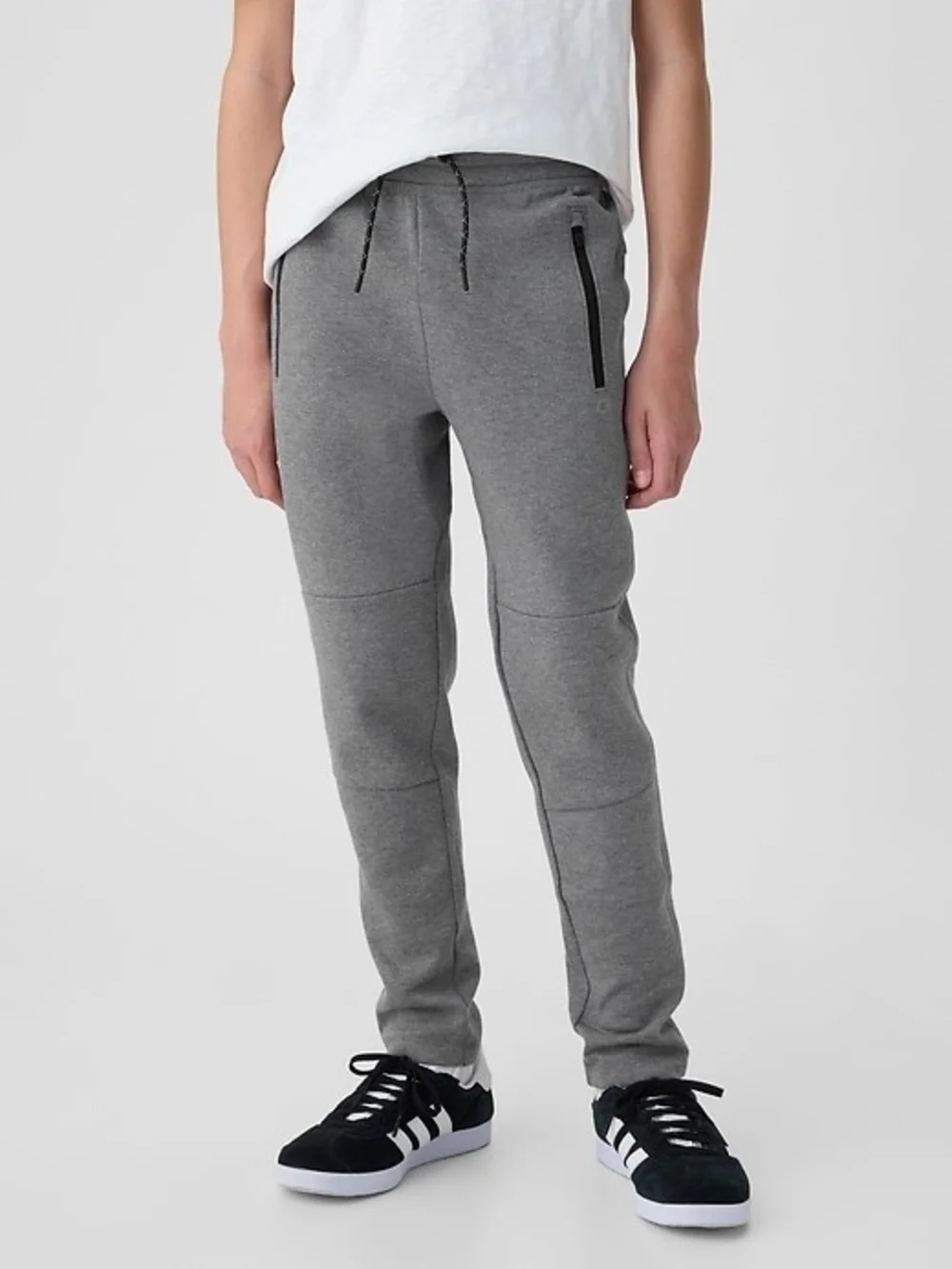 GAP Fits Gray Drawstring Joggers with Zipper Pocket